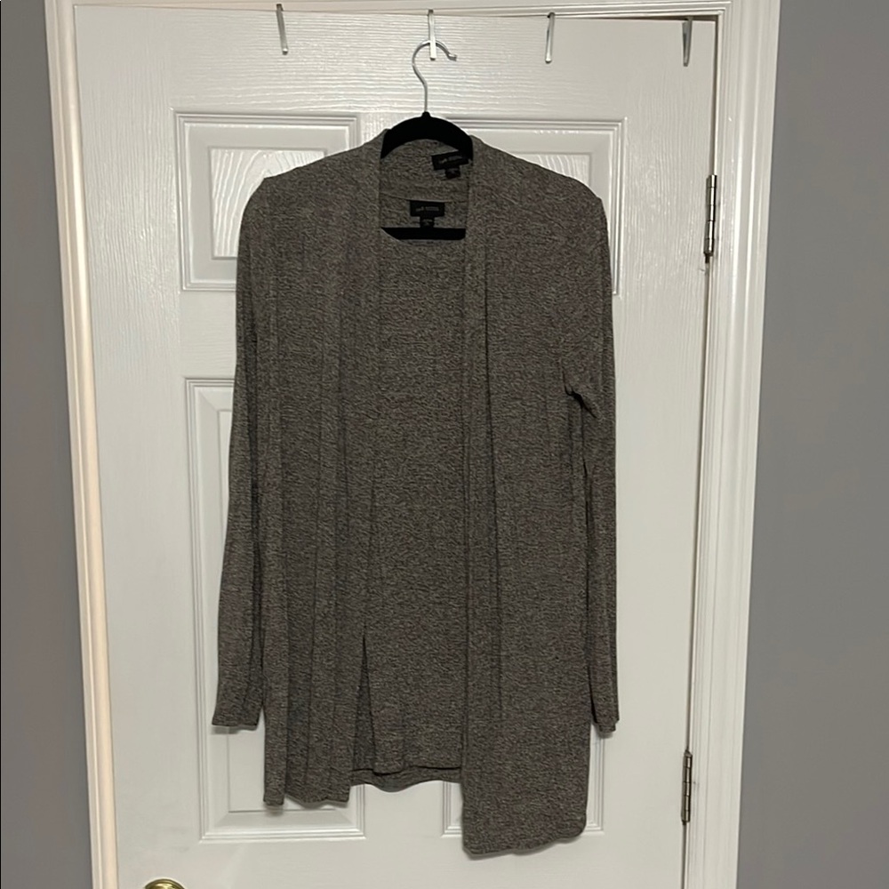 J. Jill Wearever Set Women's Brown Open Front Cardigan with Tank Size M